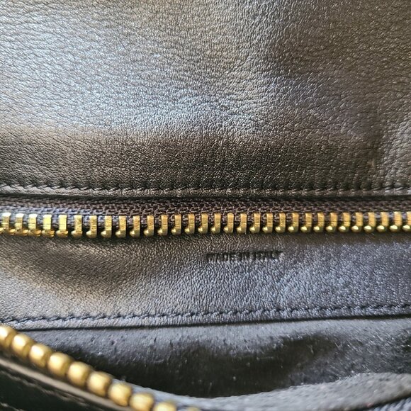 TOM FORD Black Leather Jennifer Double Zip Shoulder Bag Handbag Purse - Picture 7 of 16